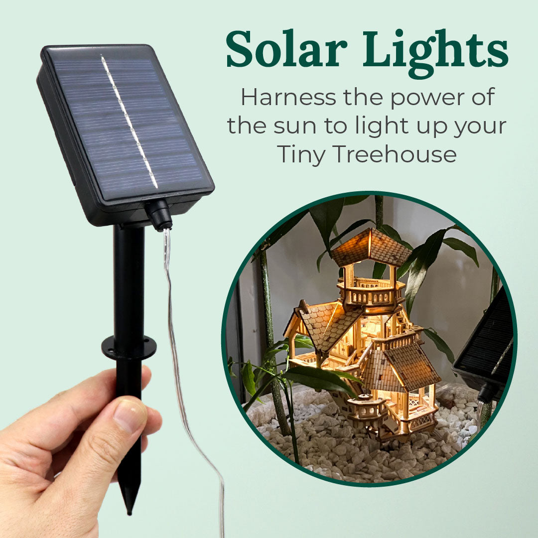 Solar Panel Led Treehouse Solar LED Lights Accessory for Treehouses | Tiny Treehouses Australia
