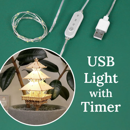 USB Lights with Timer for Tiny Treehouses | No Batteries, Auto-On Glow ...